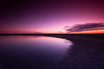 sunset on the lake