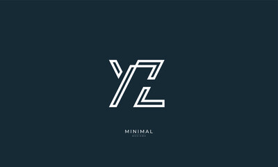 Alphabet letter icon logo YZ