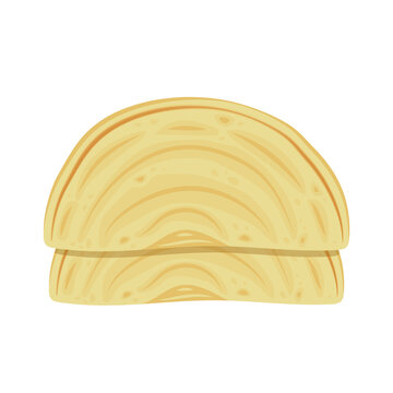 Chapati vector. Chapati on white background.