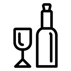 
A vector of alcoholic drink, editable solid icon 
