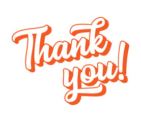Hand sketched Thank You quote. Lettering for banner, flyer, poster, ad, web, invitation, card. Vector illustration