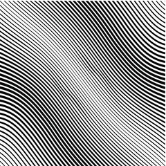 Abstract warped Diagonal Striped Background . Vector curved twisted slanting, waved lines texture