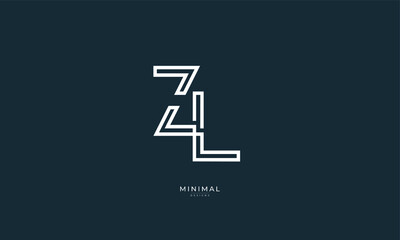 Obraz premium Alphabet letter icon logo ZL