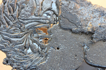 fancy interesting molten tin ingot
