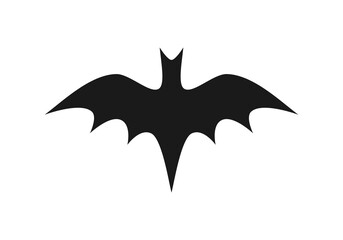 Vector illustration of a bat on a light background.  Symbol of fear and vampires.