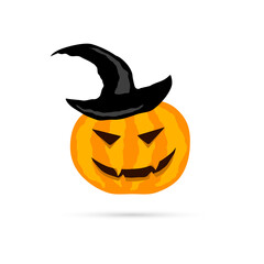 Vector illustration of a festive pumpkin for Halloween.  Jack's Pumpkin.