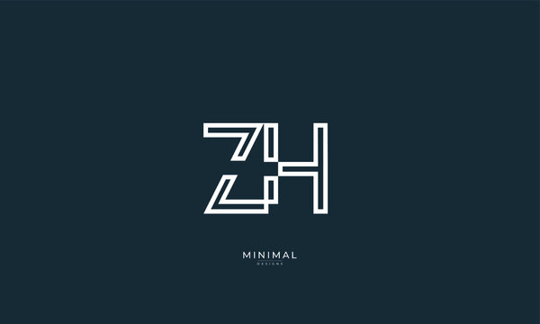 Alphabet letter icon logo ZH