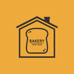 Bakery logo design. bread symbol. Bakery homemade logo. 
