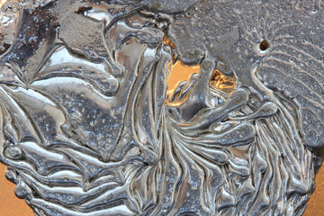 fancy interesting molten tin ingot