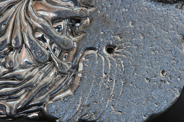 fancy interesting molten tin ingot