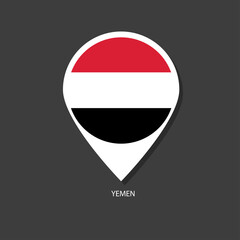 Yemen flag Vector marker with flags.