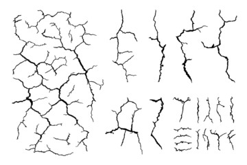 cracks ground for abstract background