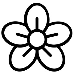 Obraz premium Cherry blossom icon style, japanese flower vector 