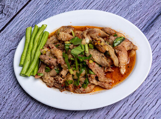 Fototapeta premium Thai Food Spicy Salads and Pork Dishes 
