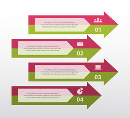 Vector lines arrows infographic.