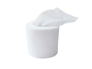tissue paper roll isolated on white background.