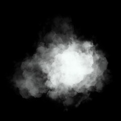 Light smoke or mist on black Background 