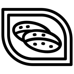 
Salmon served in a leaf, vector of japanese traditional food 
