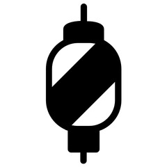 
Decorative lamp vector in editable filled style 
