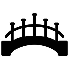Obraz premium An icon of japanese bridge, editable vector of constructed bridge 