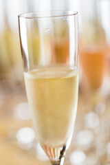 Champagne in glasses on a very special event