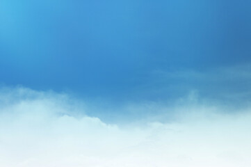 Blue sky with white cloud. The summer heaven is colorful clearing day Good weather and beautiful nature in the morning.