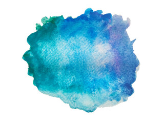 blue and green watercolor