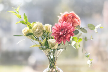 Lovely Flowers By Window