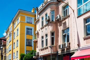 Fototapeta na wymiar Street view of downtown in Sofia, Bulgaria