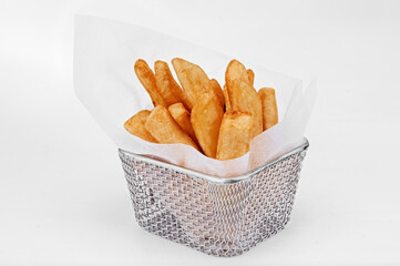 Crispy french fries potato chips vegetable snack