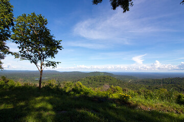 The beautiful green mountain and beautiful nature