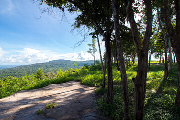 The beautiful green mountain and beautiful nature