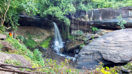 The beautiful waterfall in nature