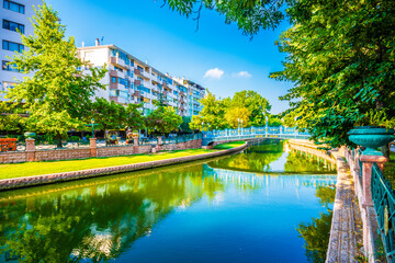 Porsuk River view in Eskisehir. Eskisehir is a modern city in center of Anatolia.