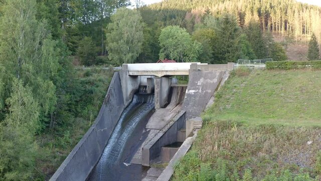 Stausee Osterode am Harz, Wasser, Talsperre, Drone