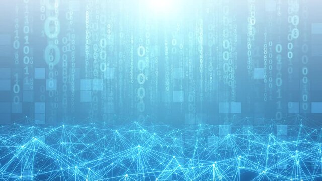 binary connections network Big data concept video