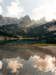 Fantastic nature, Seebensee is a natural high mountain lake at a height of 1,657 metres, south of...
