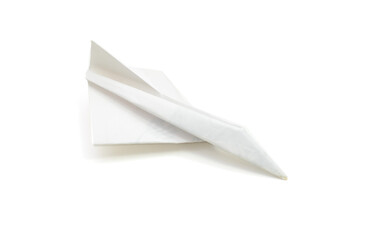 A white paper jet plane on white