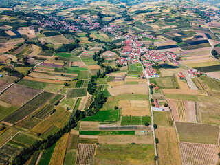 Village and fields