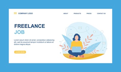 Freelance page template