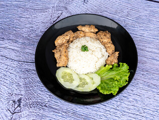 Thai Food Pork Chicken and Fish 