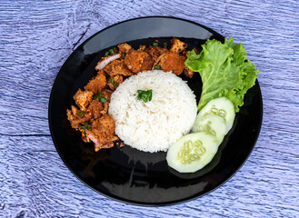 Thai Food Pork Chicken and Fish 