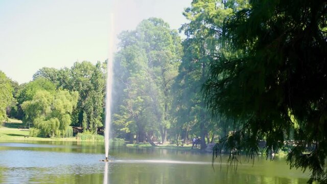 View from Nicolae Romanescu park, the biggest park in Eastern Europe