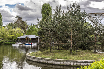 Jardin d'Acclimatation (opened in1860 by Napoleon III and Empress Eugenie) - 20-hectare amusement park located in Bois de Boulogne. Paris, France.