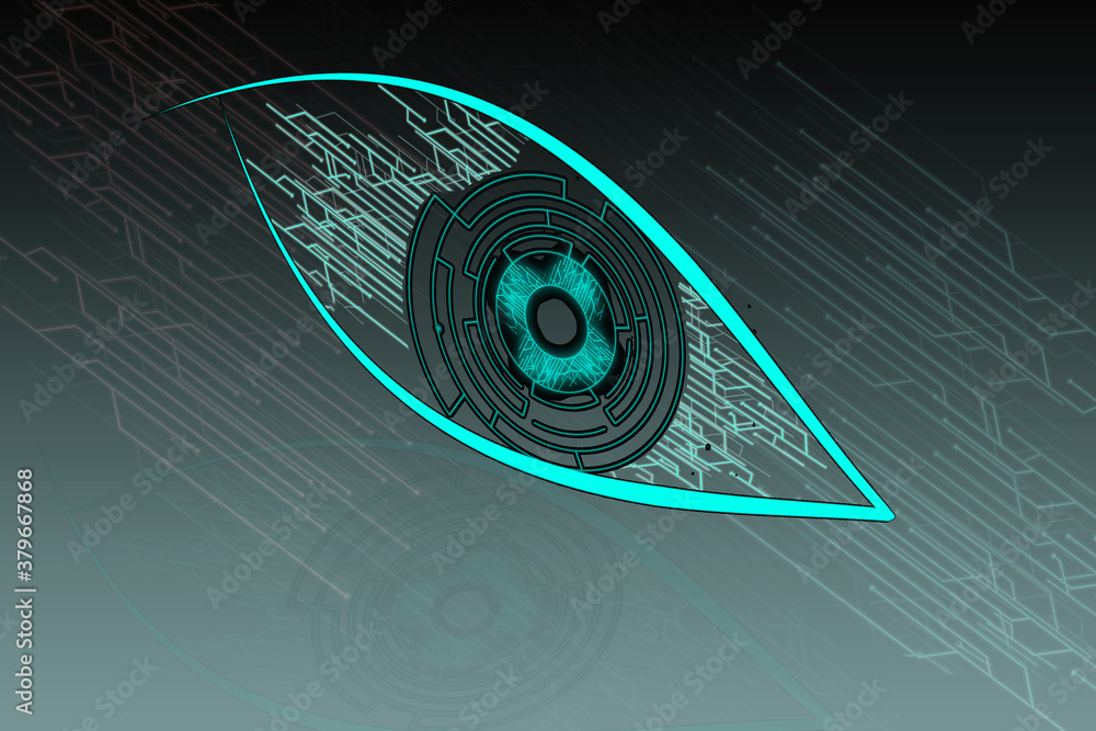 Fototapete Light technology background abstract graphics and circuit board website