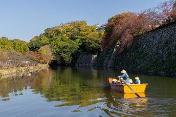 River next to the castle of Himeji (Japan)