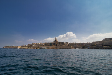 Aerial view over the city of Valletta the capital city of Malta - aerial photography