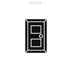 Door icon for your website, logo, app, UI, product print. Door icon concept flat Silhouette vector illustration icon. EPS vector file