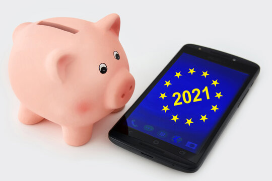 Piggy bank and mobile 2021