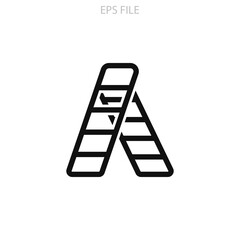 Stepladder icon for your website, logo, app, UI, product print. Stepladder concept flat Silhouette vector illustration icon